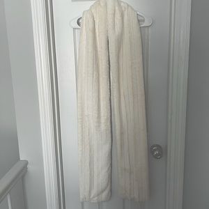 White Faux Fur Scarf